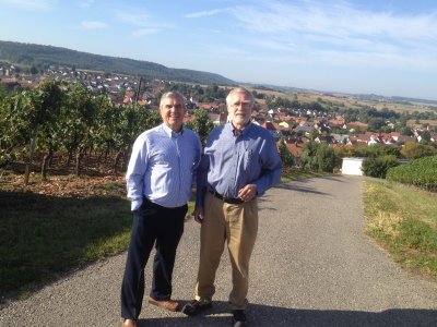 Stan and me in the vineyard