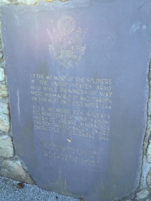 Block Of Slate With Inscription About Victims