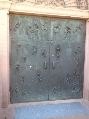Metal Door On Trinity Church