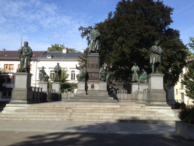 Statues Of Martin Luther And Others Who Opposed The Catholic Church