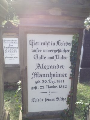 Grave Marker For Alexander Mannheimer In The Jewish Cemetery In Worms