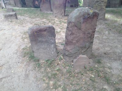 Oldest Grave Marker (On Right) In Jewish Cemetery In Worms