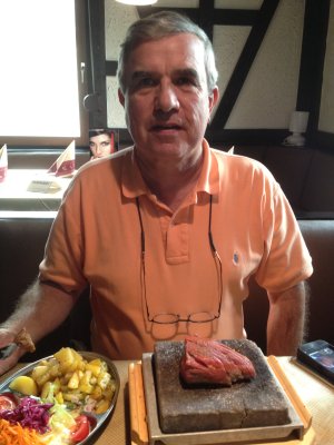 Stan With His Steak On A Rock
