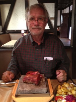 Me With My Steak On A Rock
