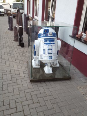 R2D2 Model At Grave Marker Sales Office