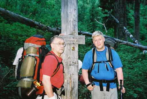 Lynn and Steven at Spotted Bear Pass