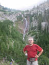 Me with waterfall in background.
