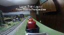 Model Train Layout From Train's Perspective